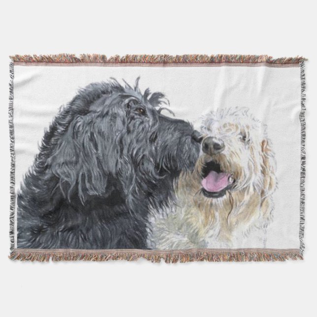 Labradoodle Love Throw Blanket (Front)