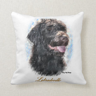 Labradoodle Lovers Art Gifts Cushion