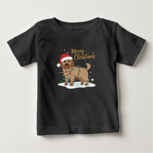 Labradoodle Merry Christmas Funny Xmas Dog Lover Baby T-Shirt