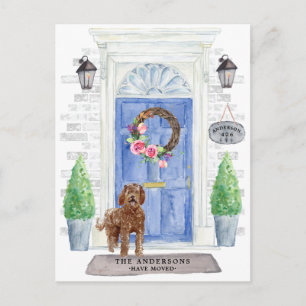 Labradoodle Moving Announcement Postcard
