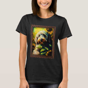 Labradoodle Painting Sunflower Flower Mum Women Fl T-Shirt