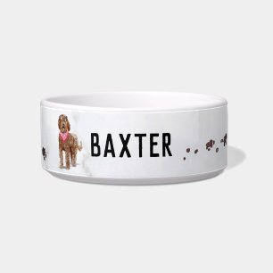 Labradoodle Personalised Dog Bowl