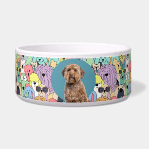 Labradoodle Personalised Photo & Name Dog Bowl