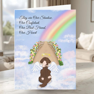 Labradoodle Rainbow Bridge Pet Loss Card