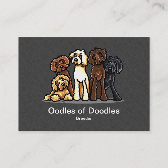 Labradoodle Rainbow Pet Business Cards (Front)