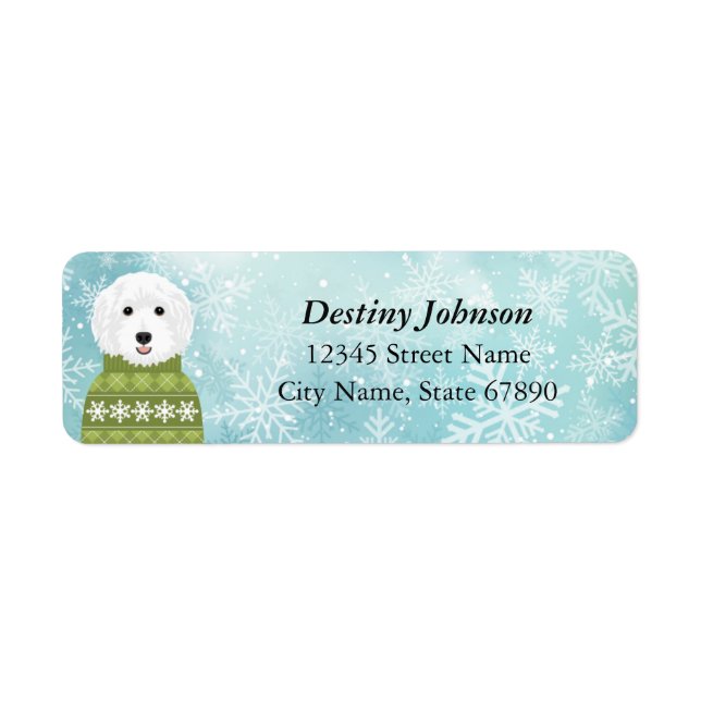 Labradoodle Return Address Labels (Front)