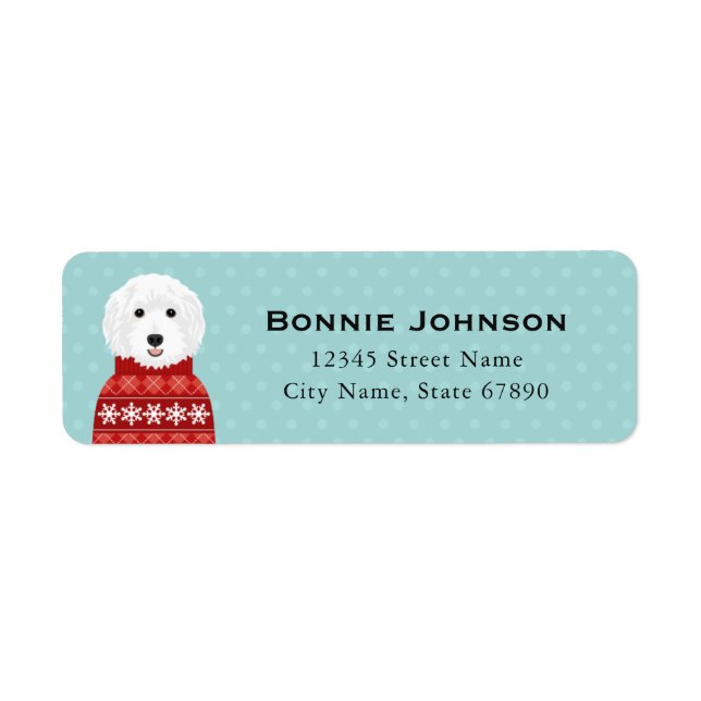 Labradoodle Return Address Labels (Front)