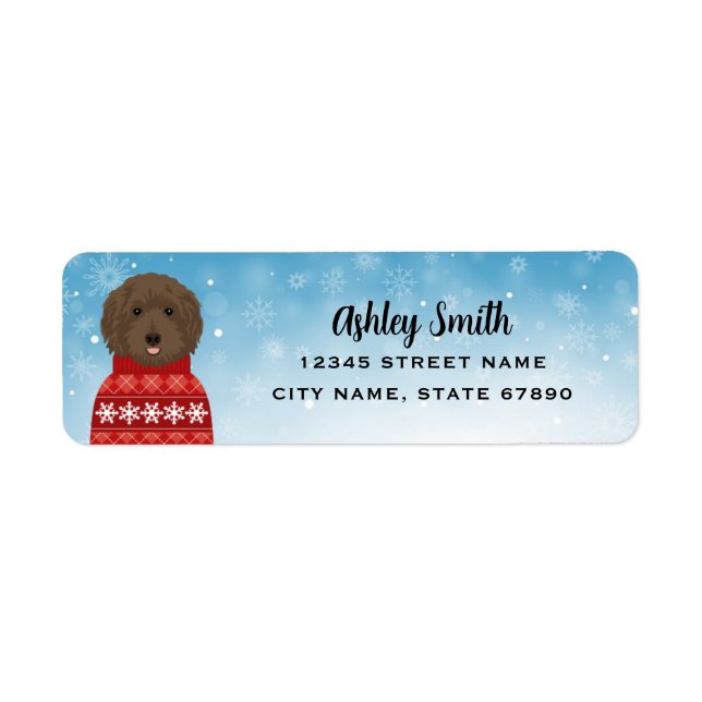 Labradoodle Return Address Labels (Front)