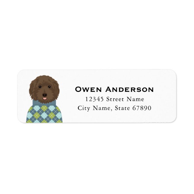 Labradoodle Return Address Labels (Front)