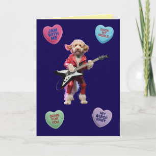 Labradoodle Rocker Valentine Card