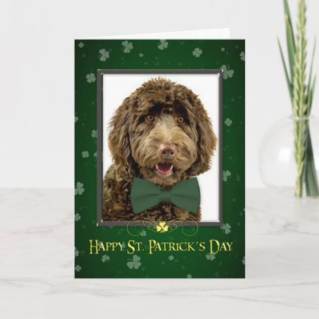 Labradoodle St. Patrick's Card (Front)