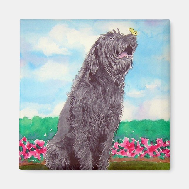 Labradoodle with Butterfly Magnet (Front)
