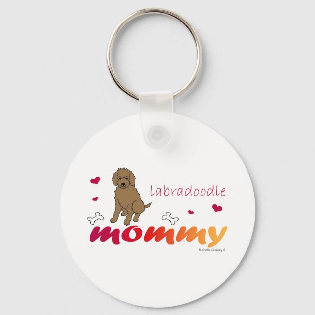 LabradoodleChoco Key Ring (Front)