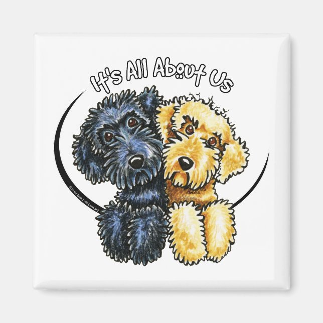 Labradoodles Black Yellow IAAU Magnet (Front)