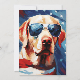 Labrador 4th of July Independence day Holiday Card
