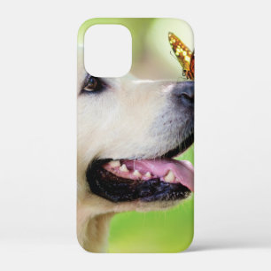 Labrador And Butterfly Throw Pillow iPhone 12 Mini Case