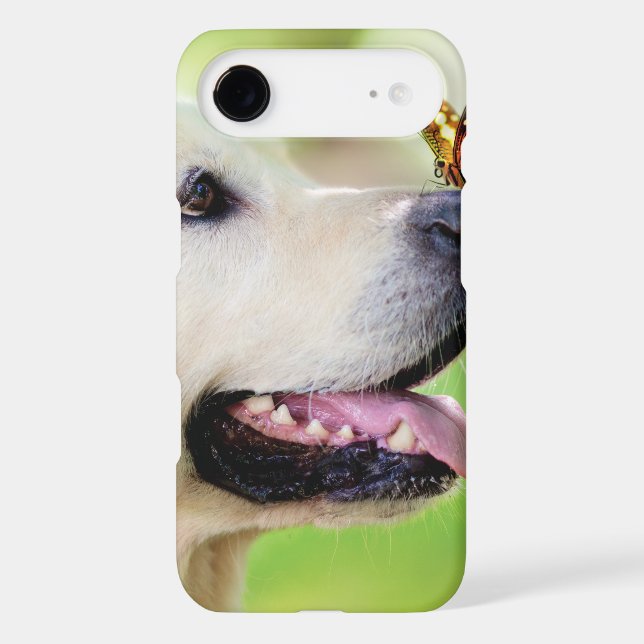 Labrador And Butterfly Throw Pillow Case-Mate iPhone Case (Back)