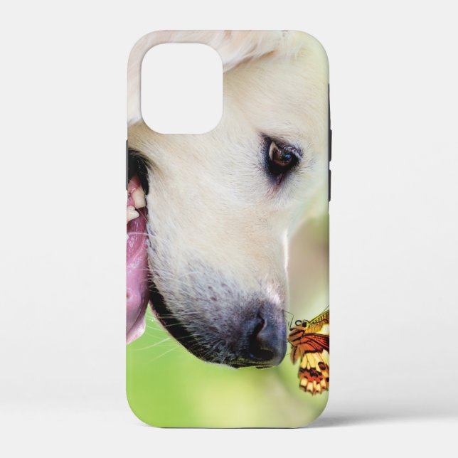 Labrador And Butterfly Throw Pillow Case-Mate iPhone Case (Back)