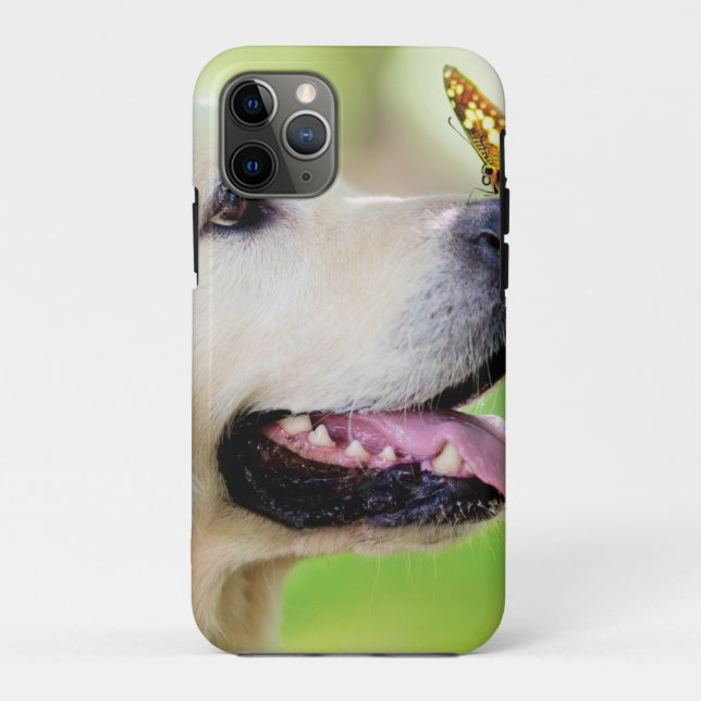 Labrador And Butterfly Throw Pillow Case-Mate iPhone Case (Back)