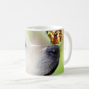 Labrador And Butterfly Throw Pillow Coffee Mug