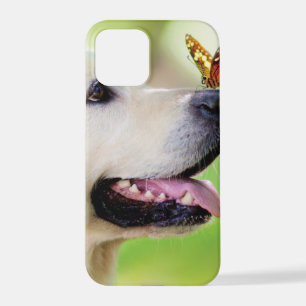 Labrador And Butterfly Throw Pillow iPhone 12 Pro Case