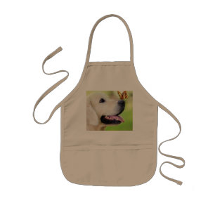 Labrador And Butterfly Throw Pillow Kids Apron