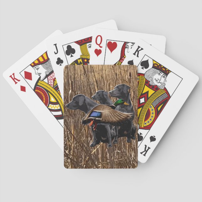 Labrador and Duck Hunting  Playing Cards (Back)