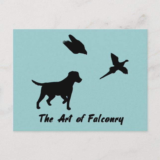 Labrador and Falconry Postcard (Front)