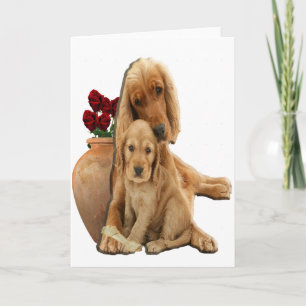Labrador and puppies holiday card