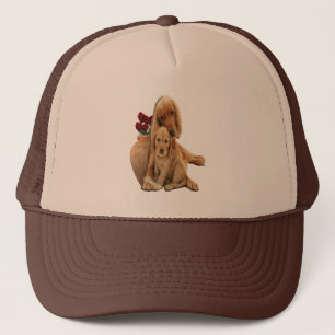 Labrador and puppies trucker hat