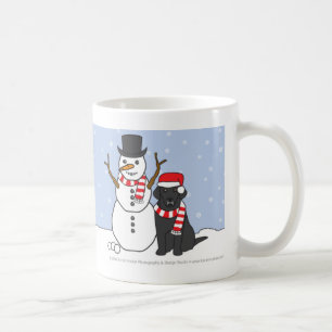 Labrador and Snowman Mug