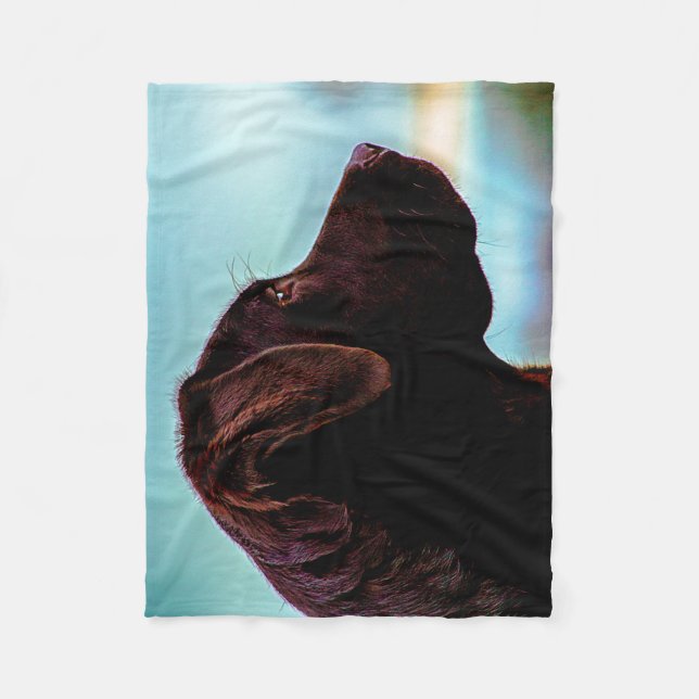 Labrador at Dusk Fleece Blanket (Front)