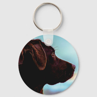 Labrador at Dusk Key Ring