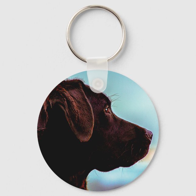 Labrador at Dusk Key Ring (Front)