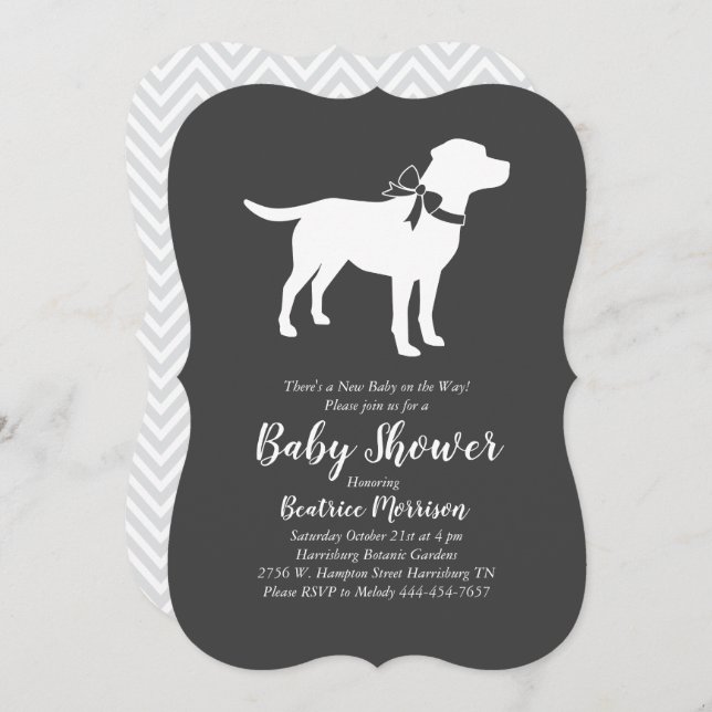Labrador Baby Shower Gender Neutral Lab Invitation (Front/Back)