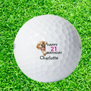 Labrador Birthday   Golf Balls