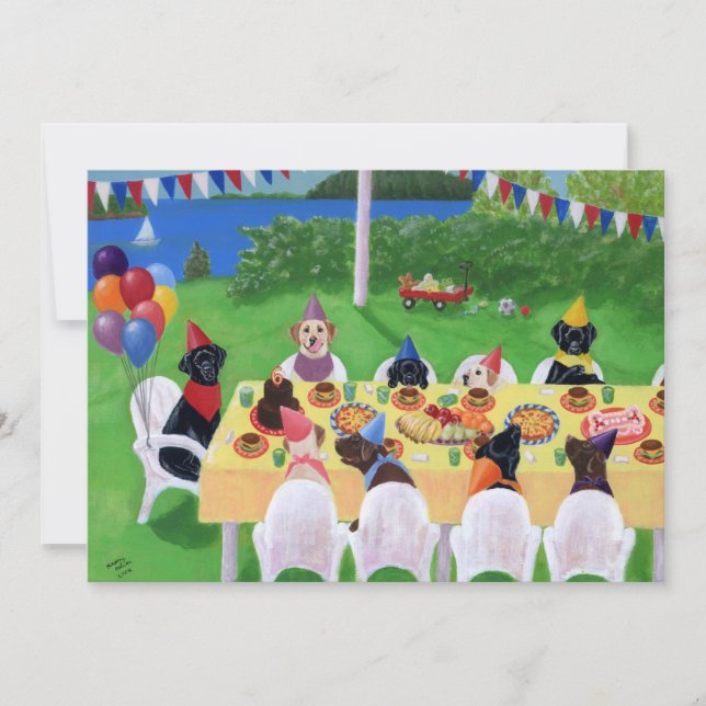 Labrador Birthday Party Invitations (Front)