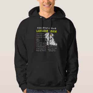 Labrador Brain Black Yellow Chocolate Lab Hoodie
