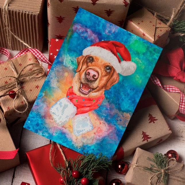 Labrador Breed Dog Christmas Holiday Postcard (Creator Uploaded)