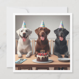 Labrador card, Labrador birthday card, Dog  Invitation