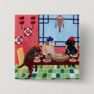Labrador Chinese Restaurant 15 Cm Square Badge