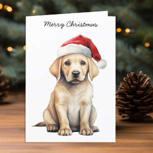 Labrador Christmas Card Yellow