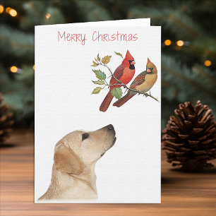 Labrador Christmas Card Yellow Labrador
