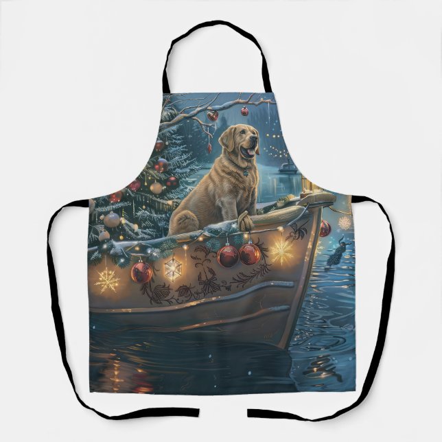Labrador Christmas Festive Voyage Apron (Front)