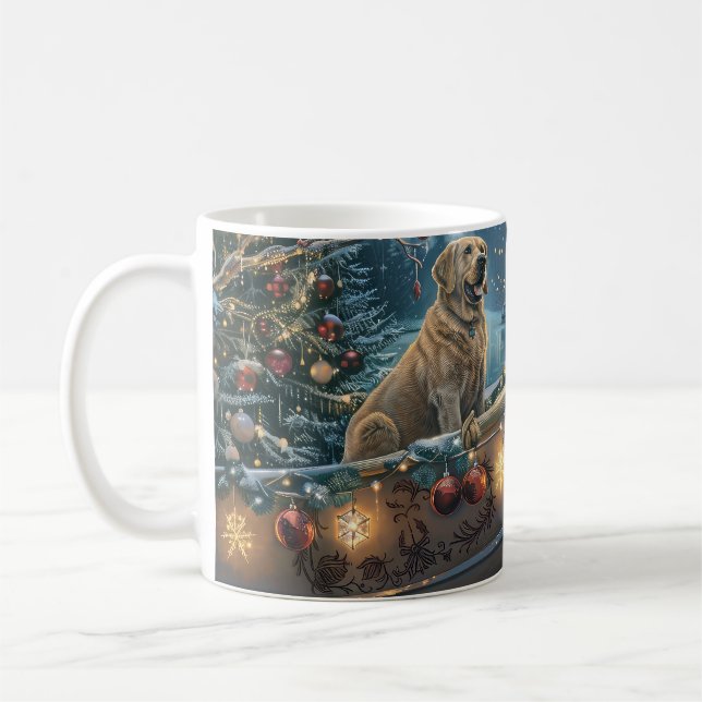 Labrador Christmas Festive Voyage Coffee Mug (Left)