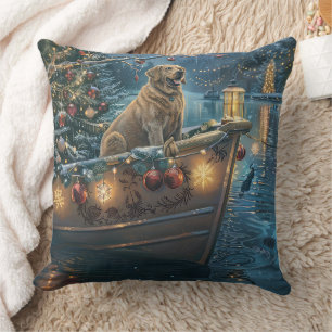 Labrador Christmas Festive Voyage Cushion