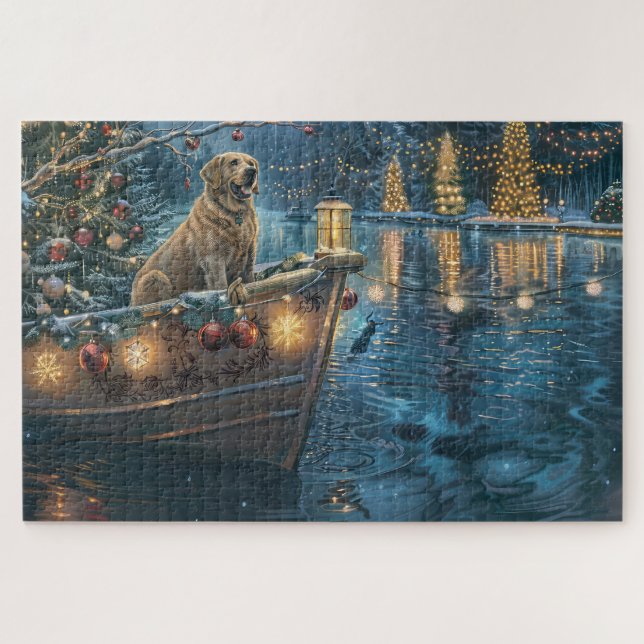 Labrador Christmas Festive Voyage Jigsaw Puzzle (Horizontal)