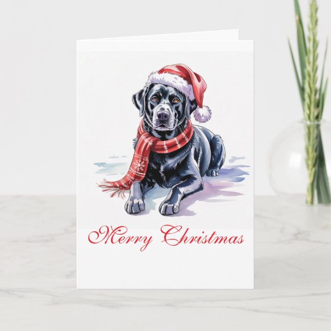 Labrador Christmas Greeting Card (Front)