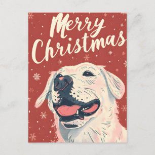 Labrador Christmas Holiday Postcard