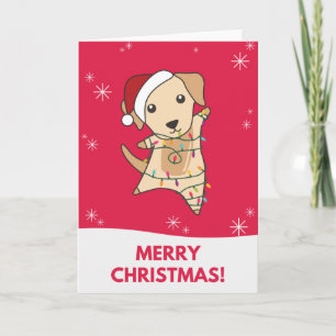 Labrador Christmas Snow Winter Animals Dogs Card
